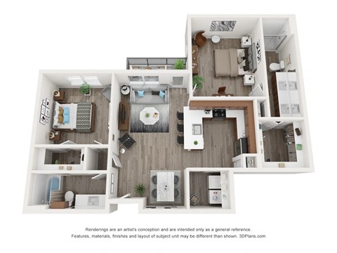 bedroom floor plan | luxury apartments in towson md | the mille brookhaven apartment